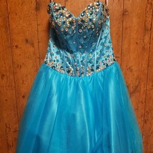 Pink by Alexia Designs short sweetheart dress